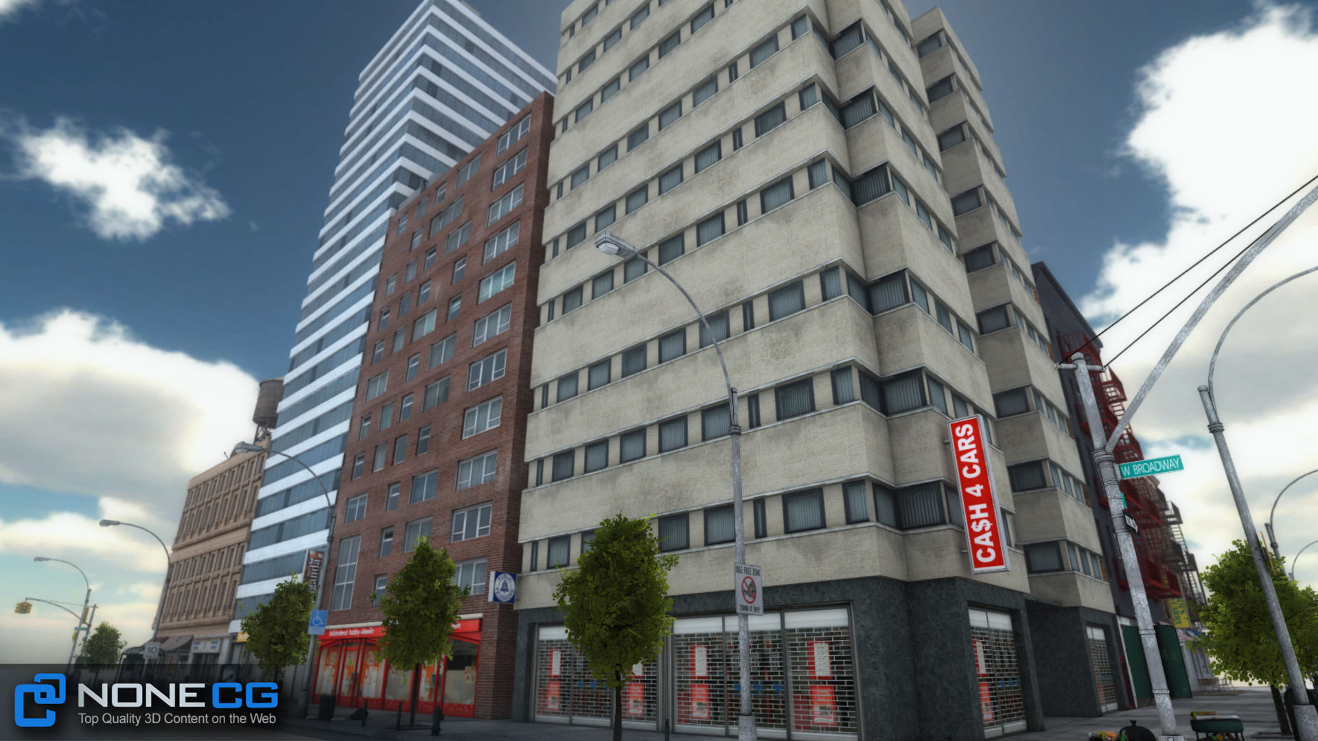 NYC 8 Blocks Unity Low-poly 3D model_66