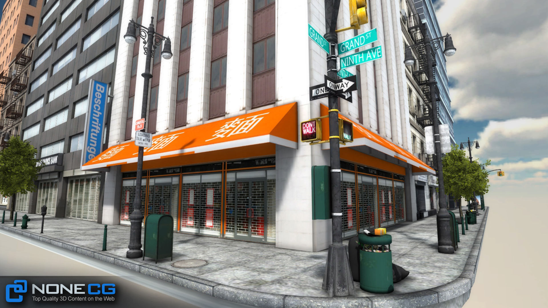NYC 8 Blocks Unity Low-poly 3D model_6