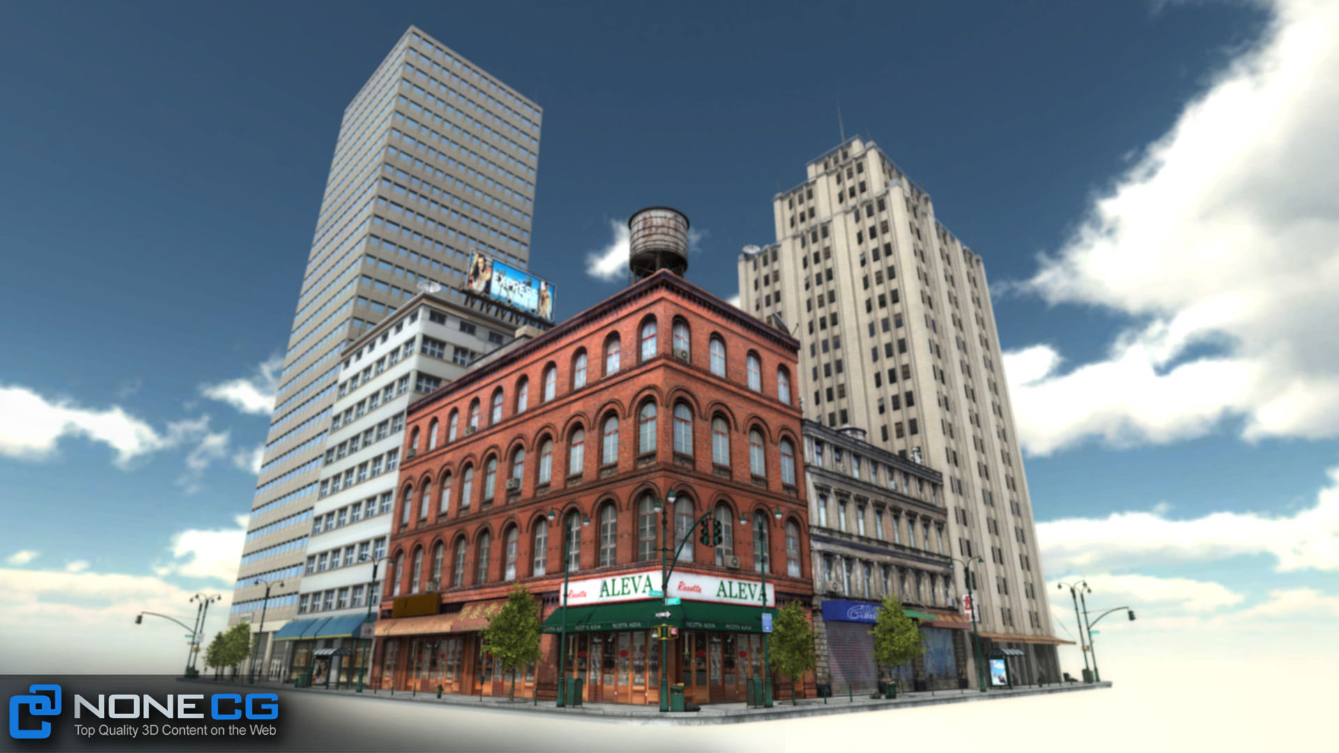 NYC 8 Blocks Unity Low-poly 3D model_48