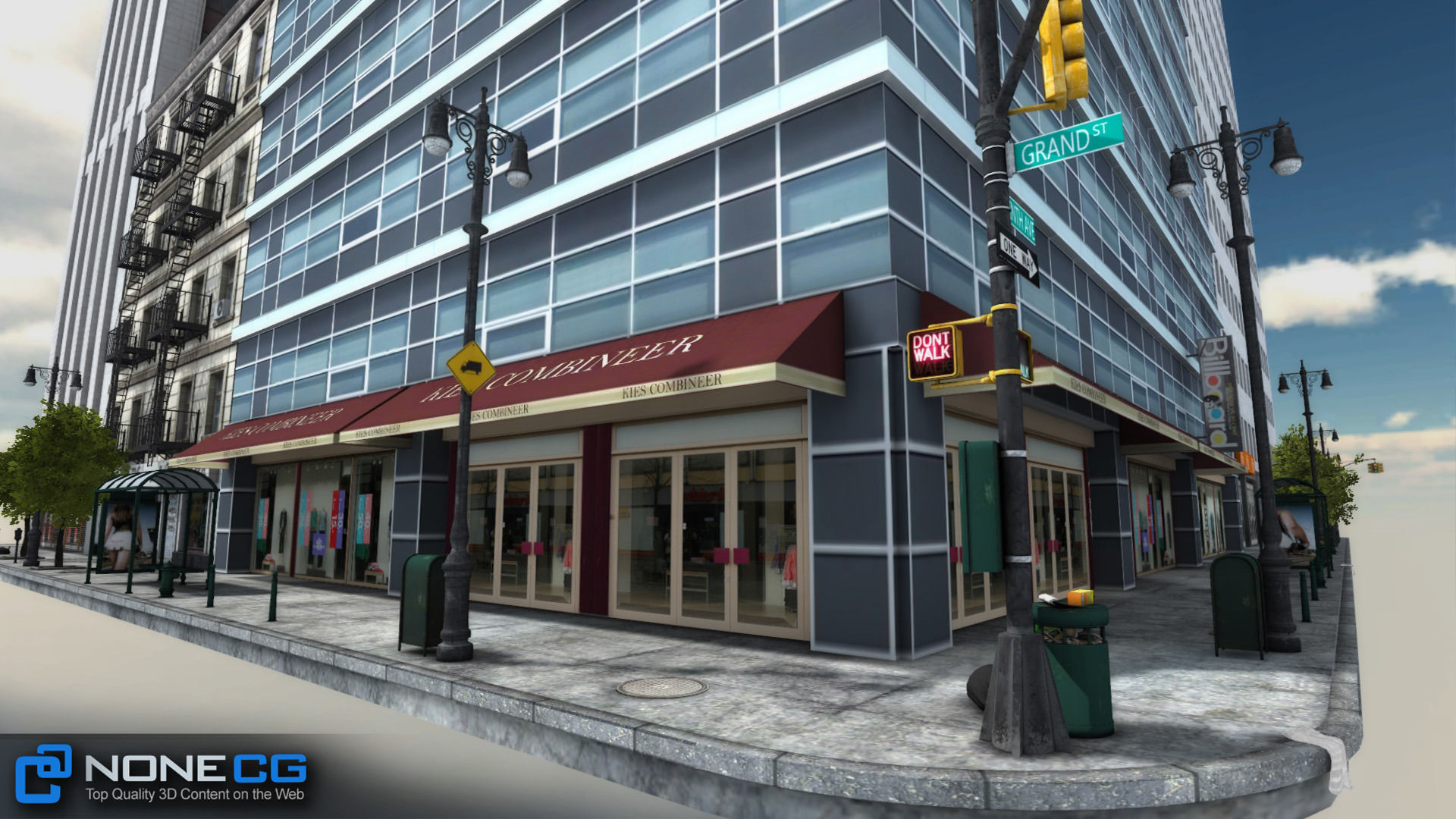 NYC 8 Blocks Unity Low-poly 3D model_3