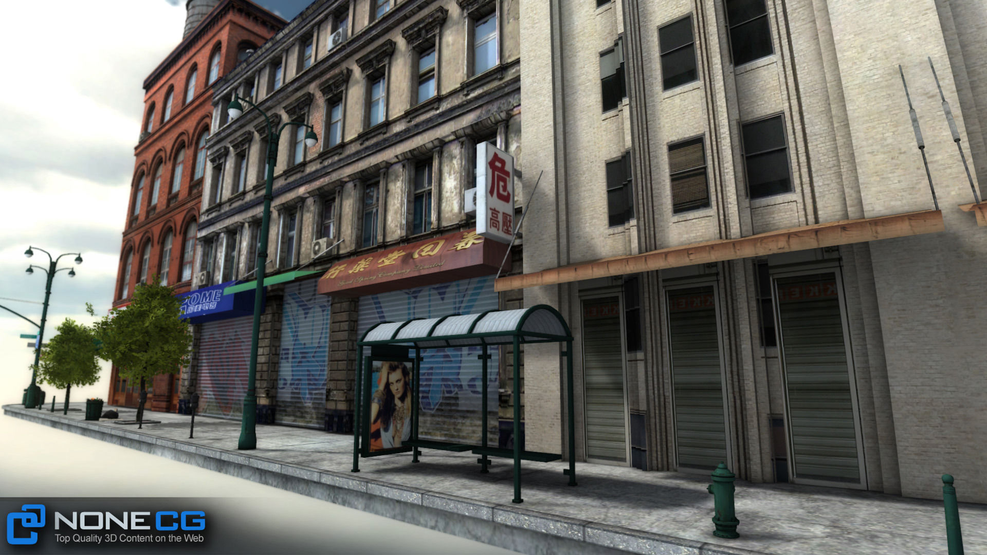 NYC 8 Blocks Unity Low-poly 3D model_45