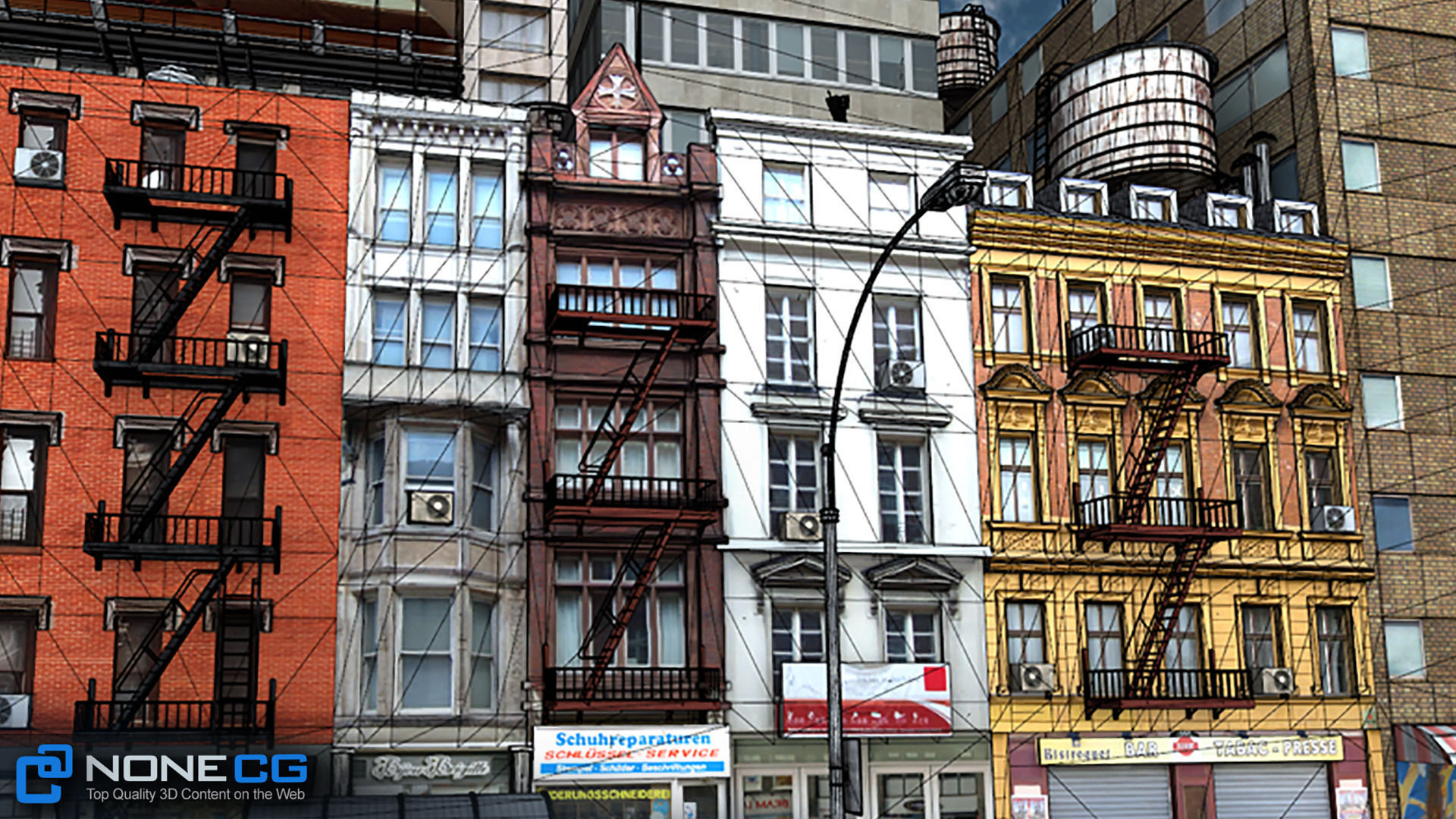 NYC 8 Blocks Unity Low-poly 3D model_40