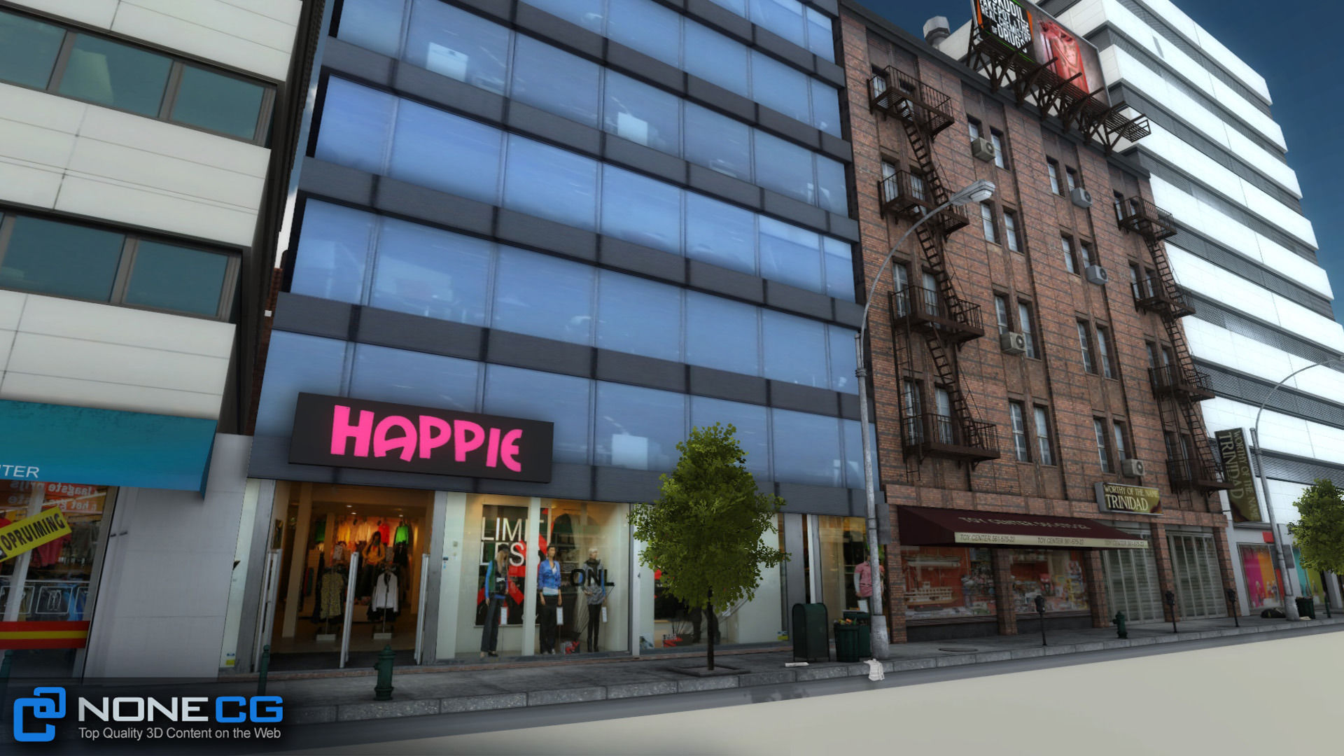 NYC 8 Blocks Unity Low-poly 3D model_15