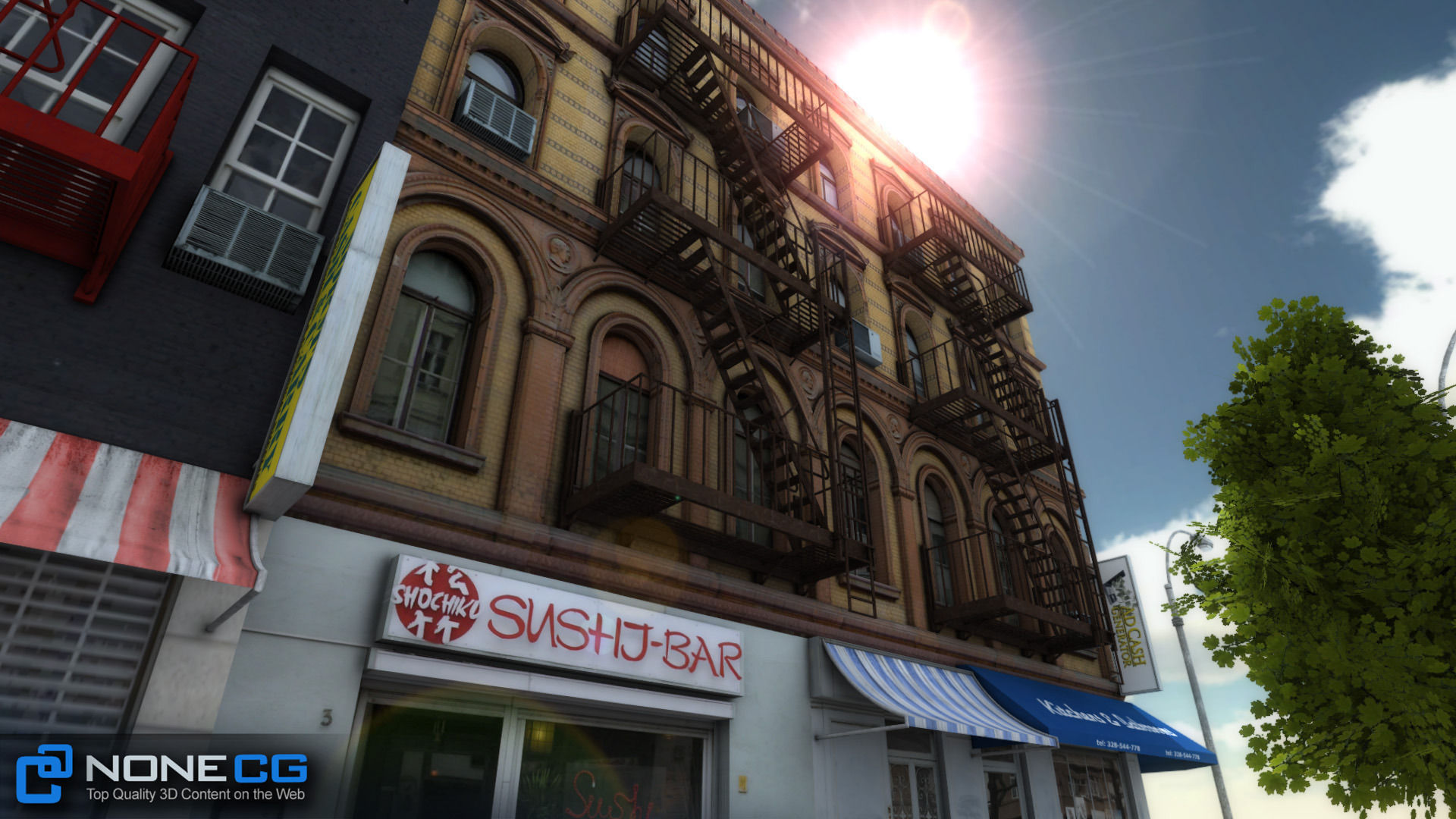 NYC 8 Blocks Unity Low-poly 3D model_64