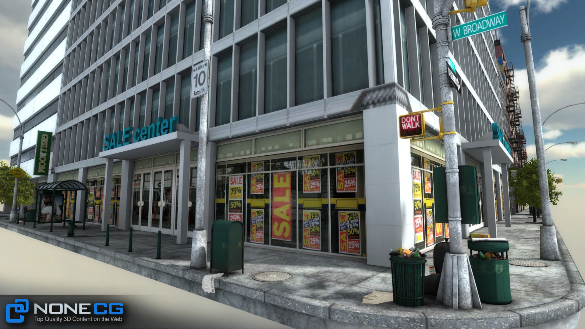 NYC 8 Blocks Unity Low-poly 3D model_13