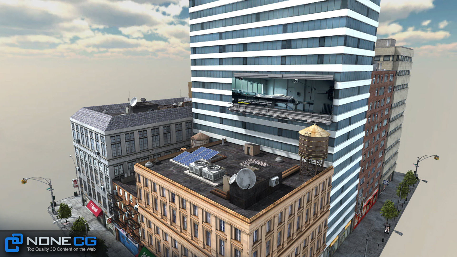 NYC 8 Blocks Unity Low-poly 3D model_69