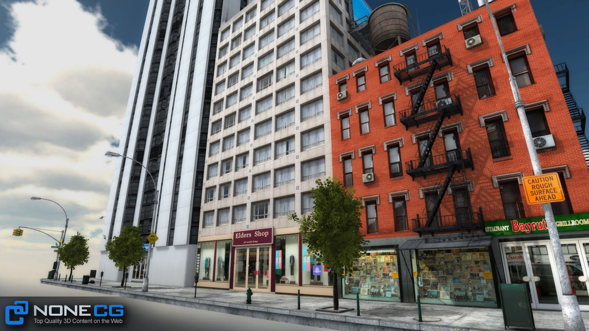 NYC 8 Blocks Unity Low-poly 3D model_31