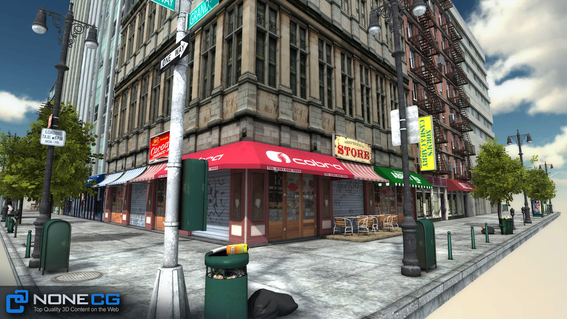 NYC 8 Blocks Unity Low-poly 3D model_74