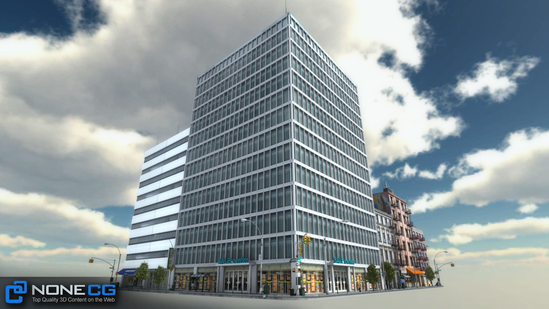 NYC 8 Blocks Unity Low-poly 3D model_21