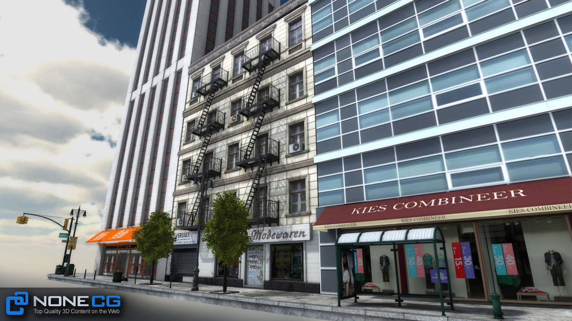 NYC 8 Blocks Unity Low-poly 3D model_5