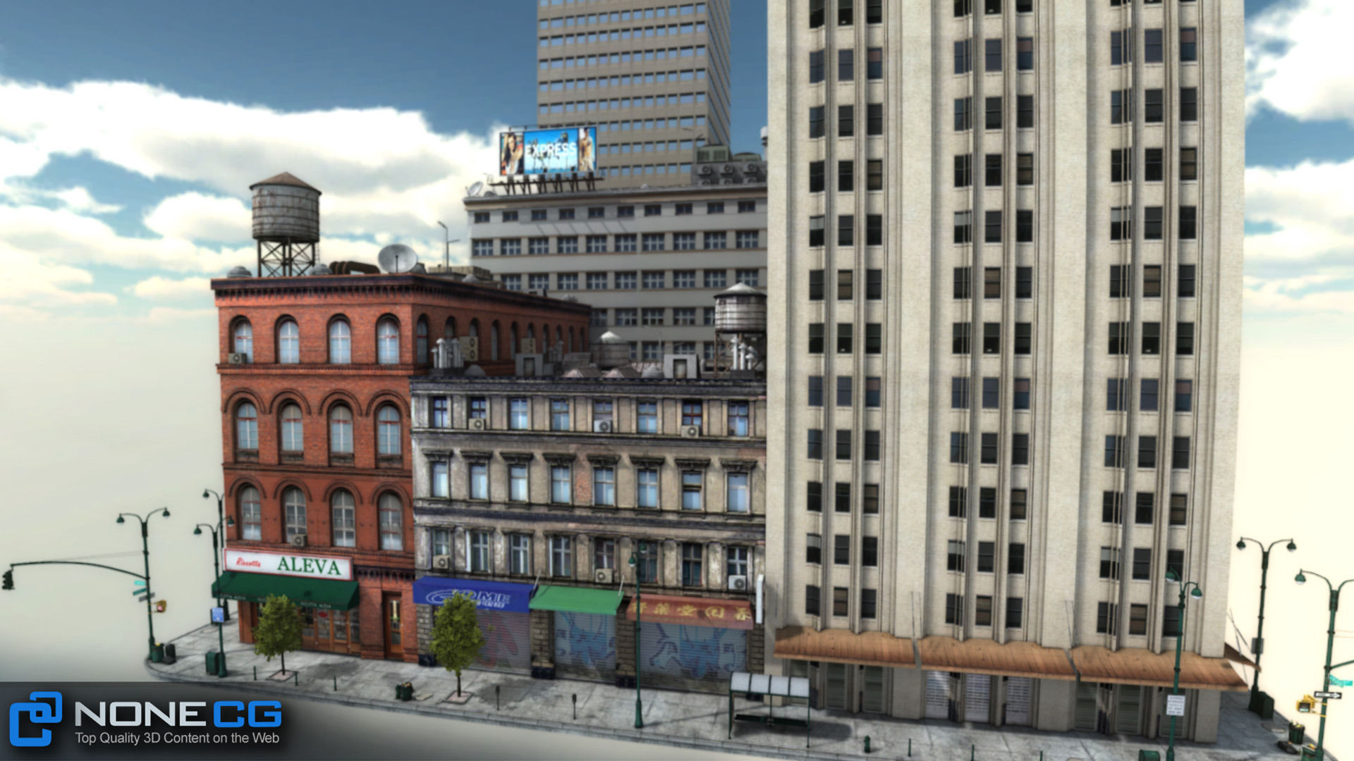 NYC 8 Blocks Unity Low-poly 3D model_43