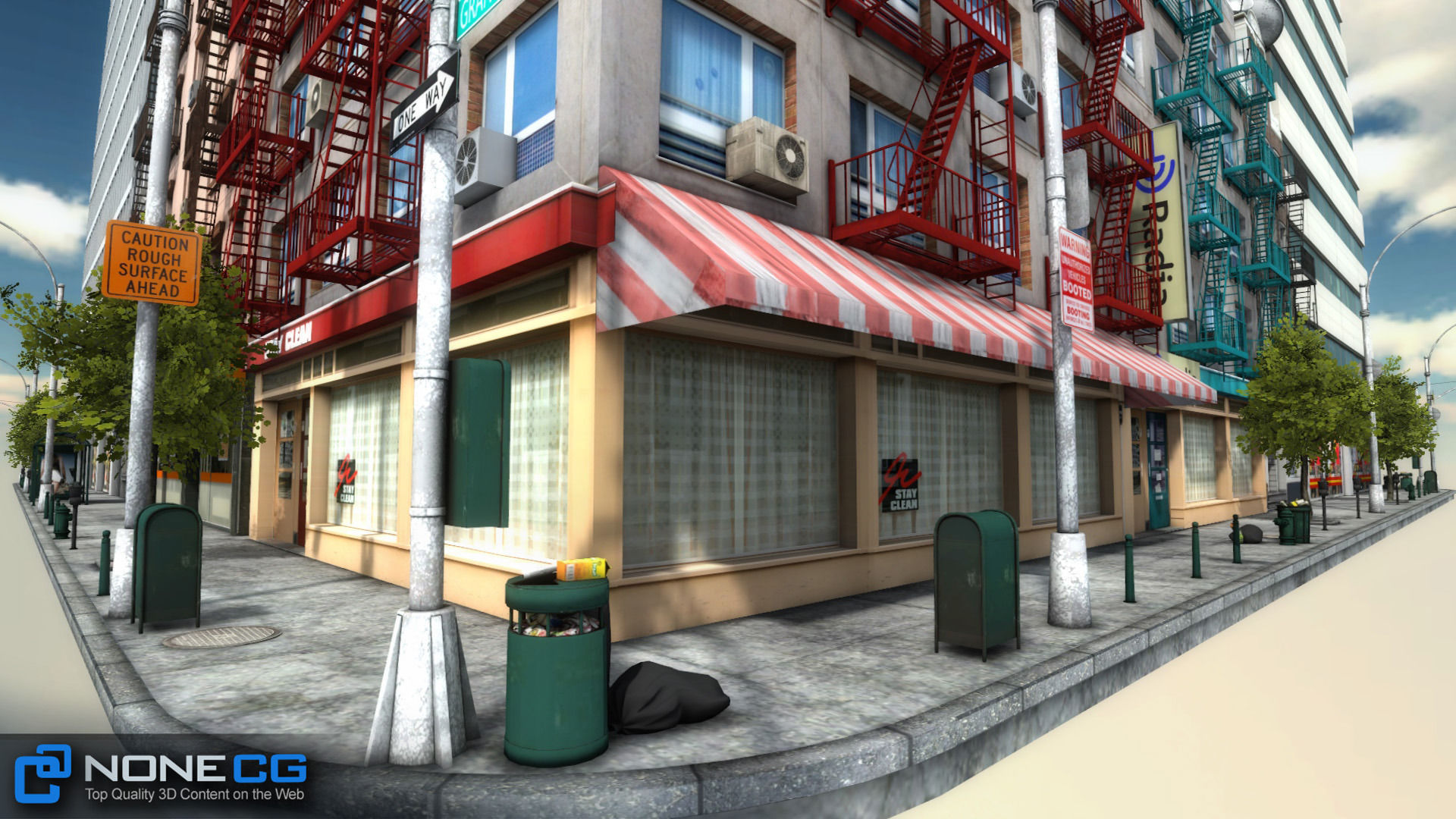 NYC 8 Blocks Unity Low-poly 3D model_19