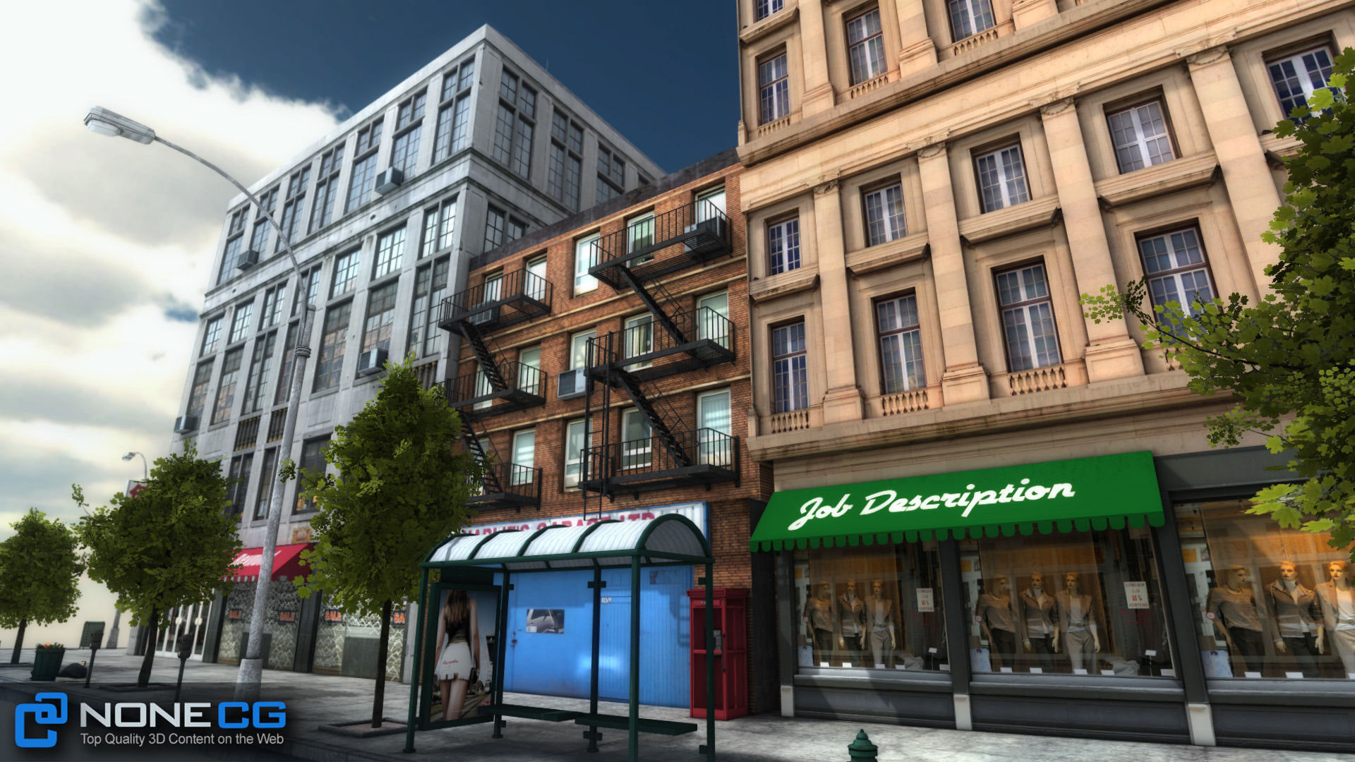 NYC 8 Blocks Unity Low-poly 3D model_63