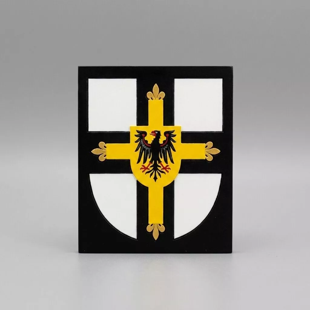 Medieval Cross Shield STL 3D print model