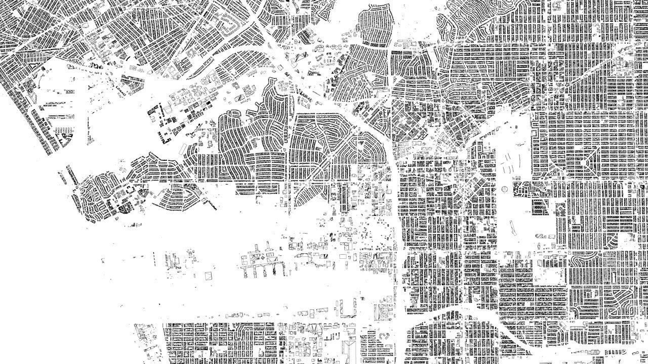 Los Angeles LAX Airport Area Streets and Buildings 3D model_9