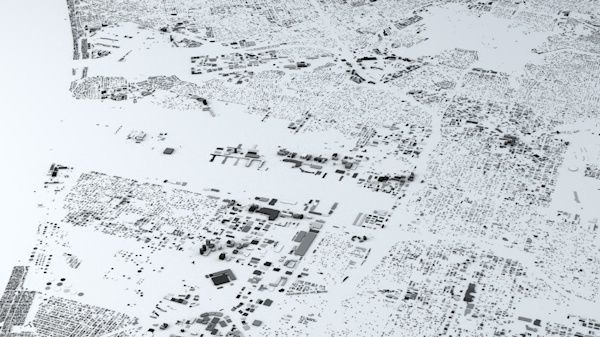 Los Angeles LAX Airport Area Streets and Buildings 3D model_2