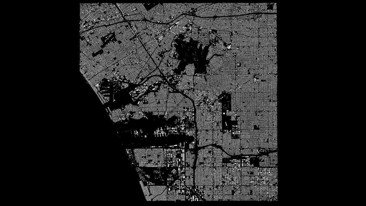 Los Angeles LAX Airport Area Streets and Buildings 3D model_6