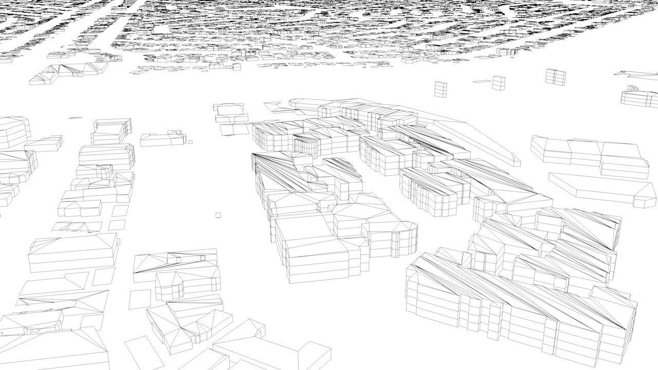 Los Angeles LAX Airport Area Streets and Buildings 3D model_11