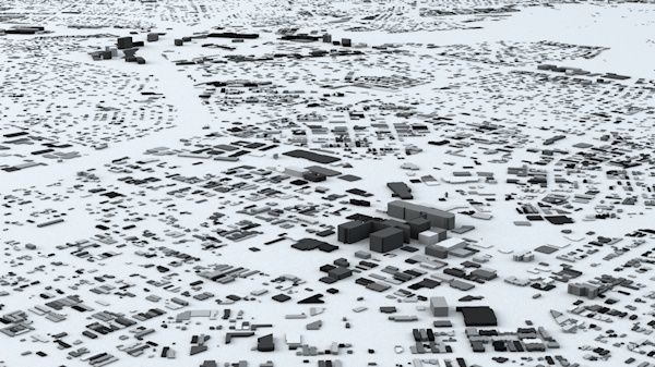 Los Angeles LAX Airport Area Streets and Buildings 3D model_3