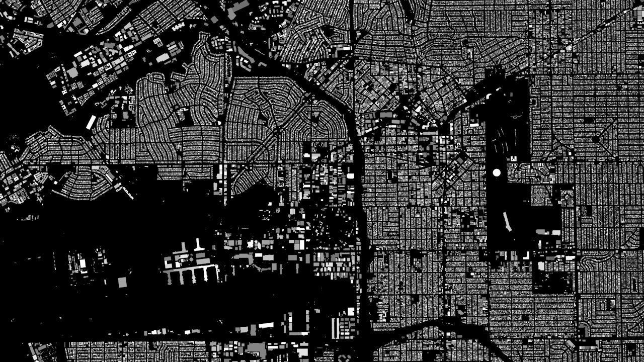 Los Angeles LAX Airport Area Streets and Buildings 3D model_7
