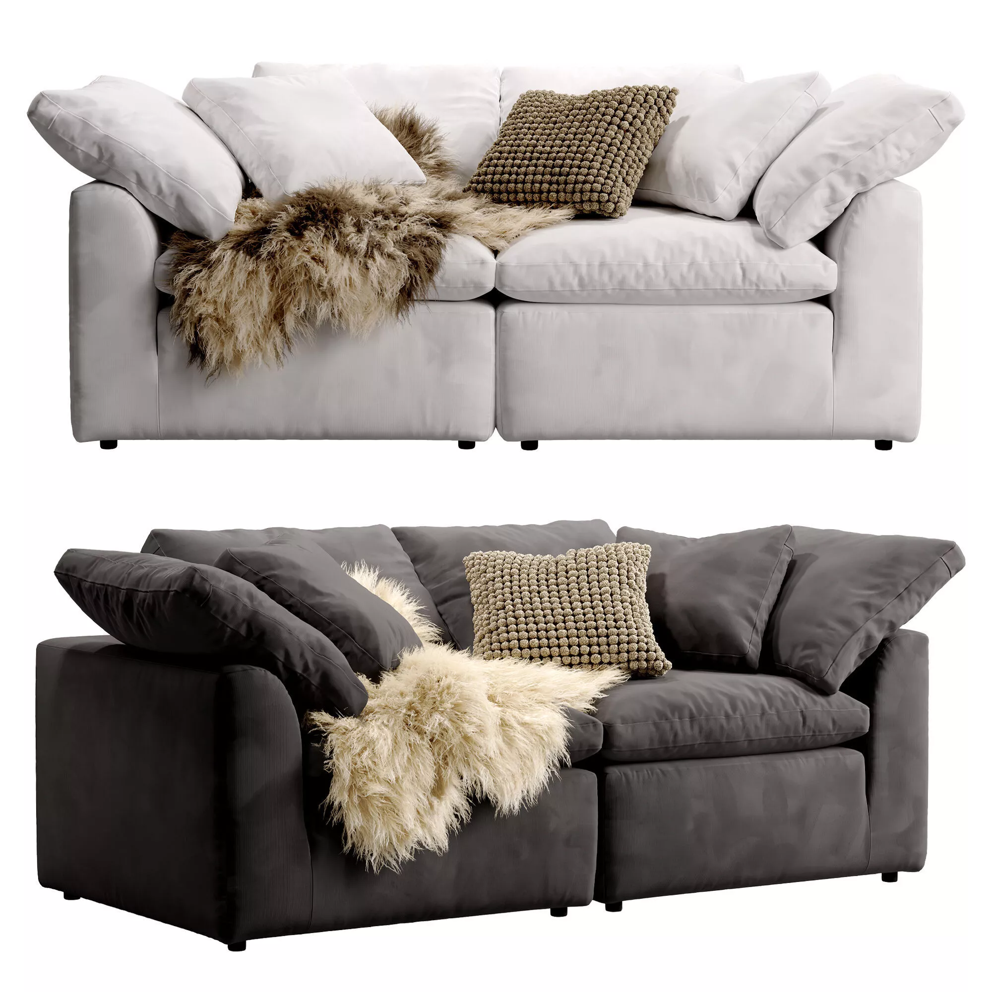 Cloud Loveseat Sofa 3D model