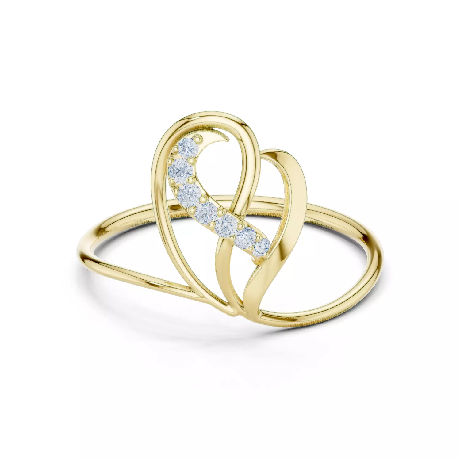 Infinity Loop Diamond Statement Ring 3D print model