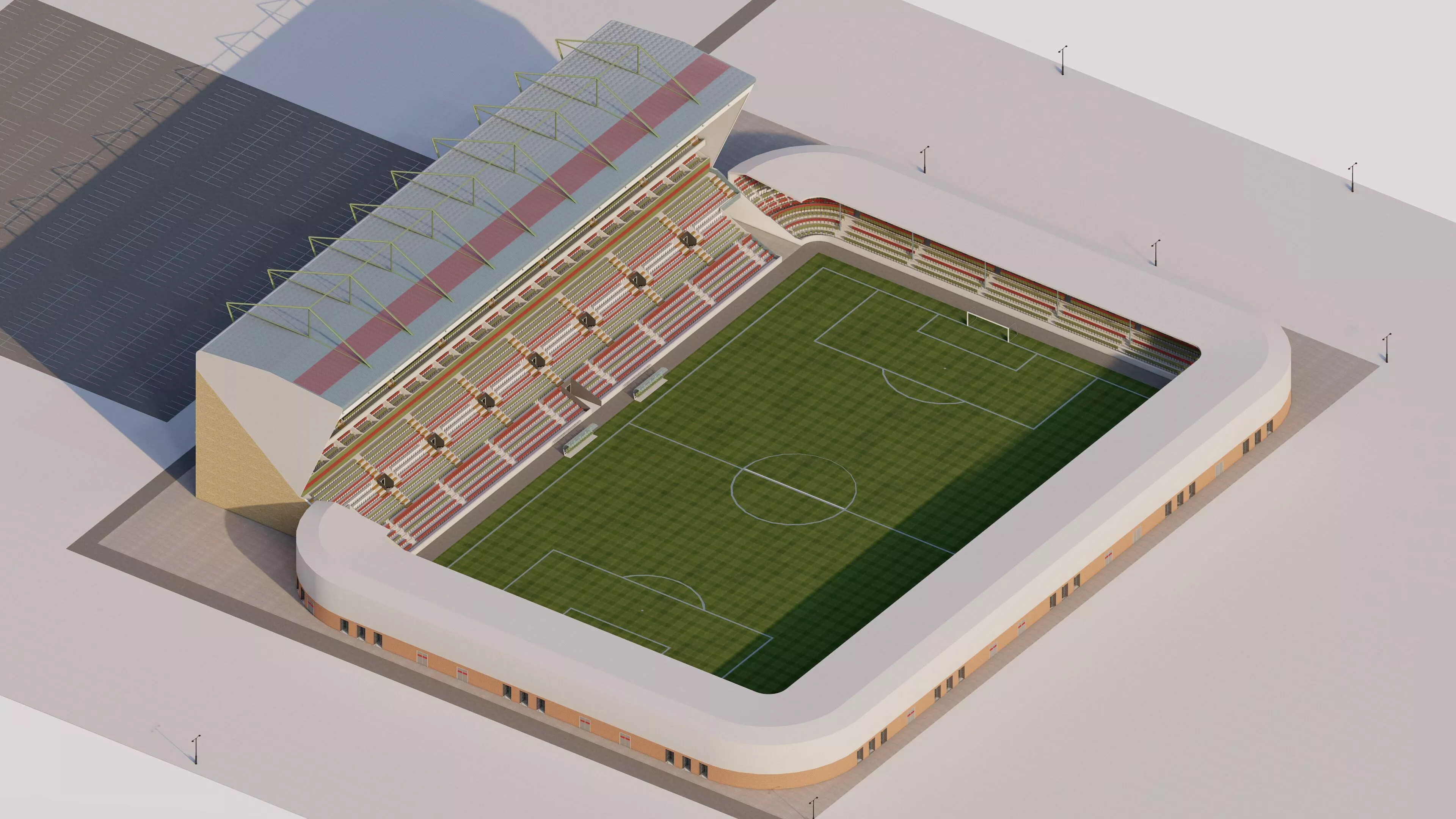 Football Stadium-American football 3D model