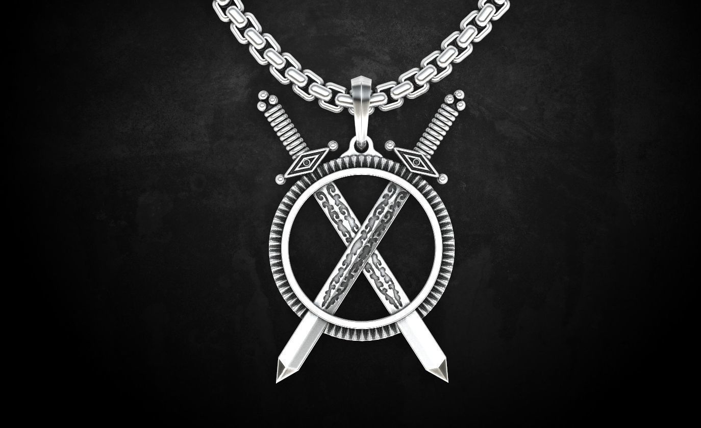 Pendant sword and link 70 3D print model_2