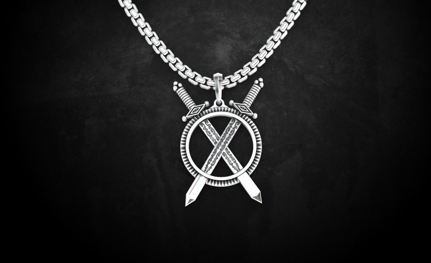 Pendant sword and link 70 3D print model_4