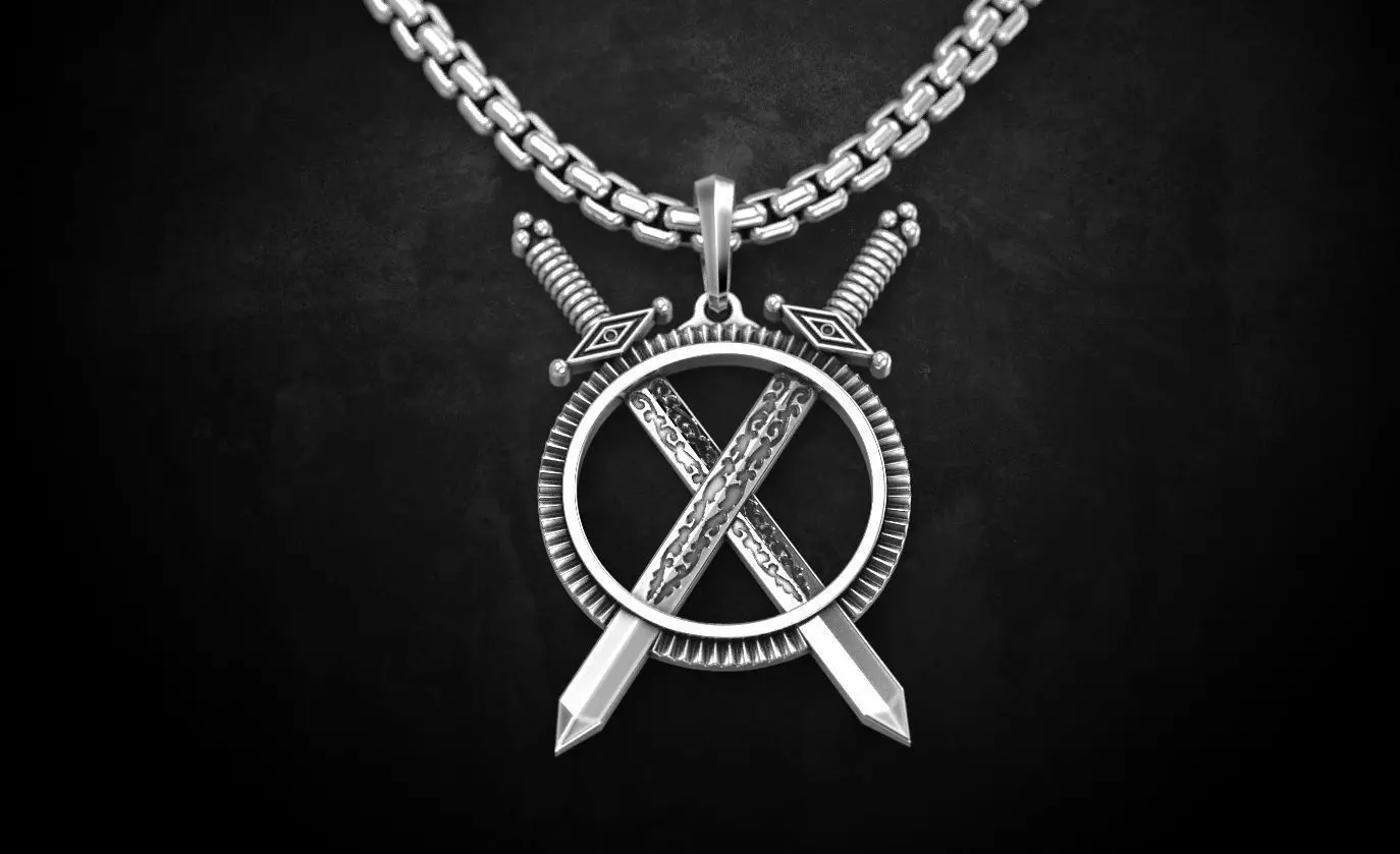 Pendant sword and link 70 3D print model_0