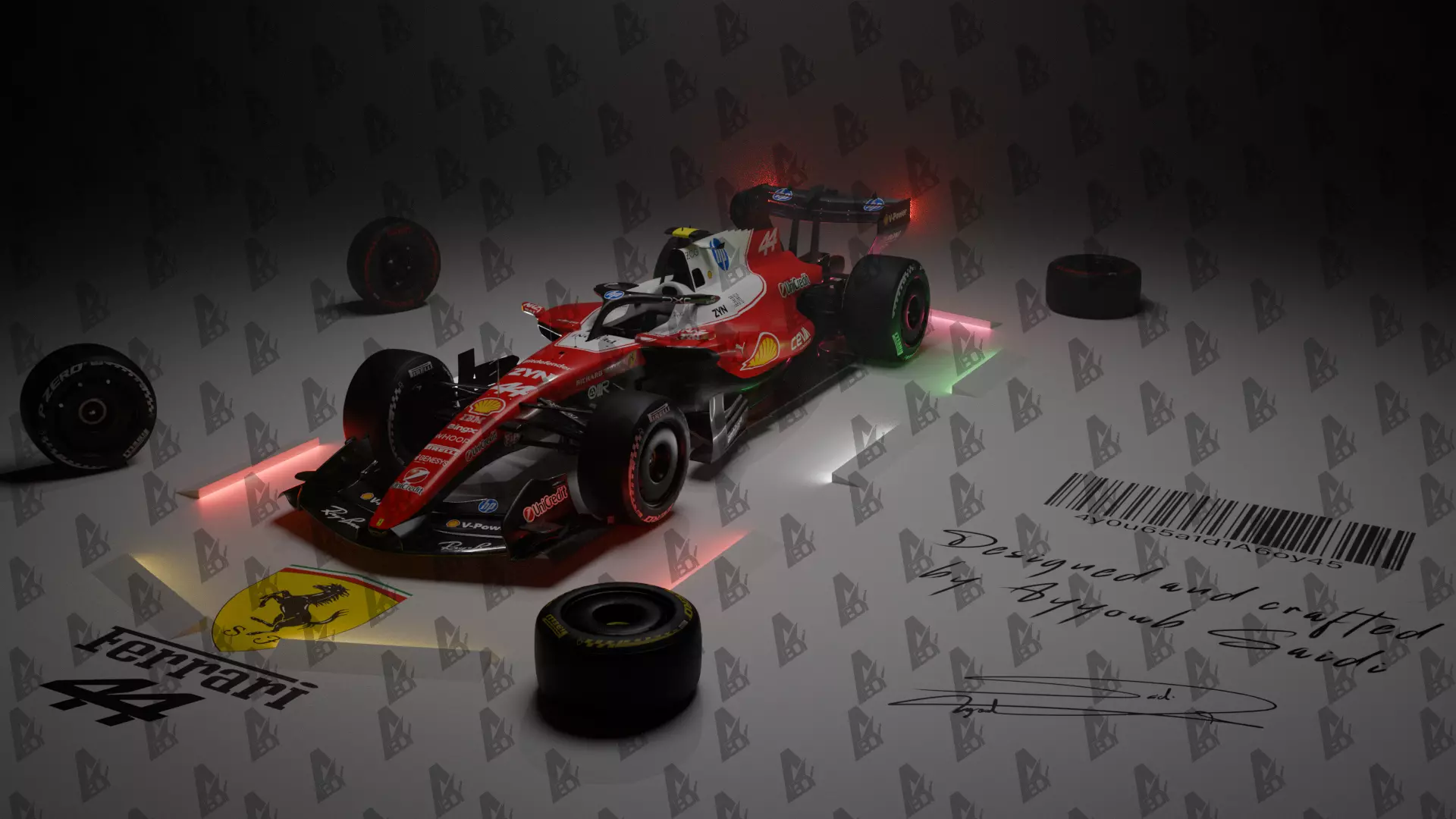 2026 Ferrari Scuderia SF 26 Formula 1 Car 44 Lewis Hamilton 3D model