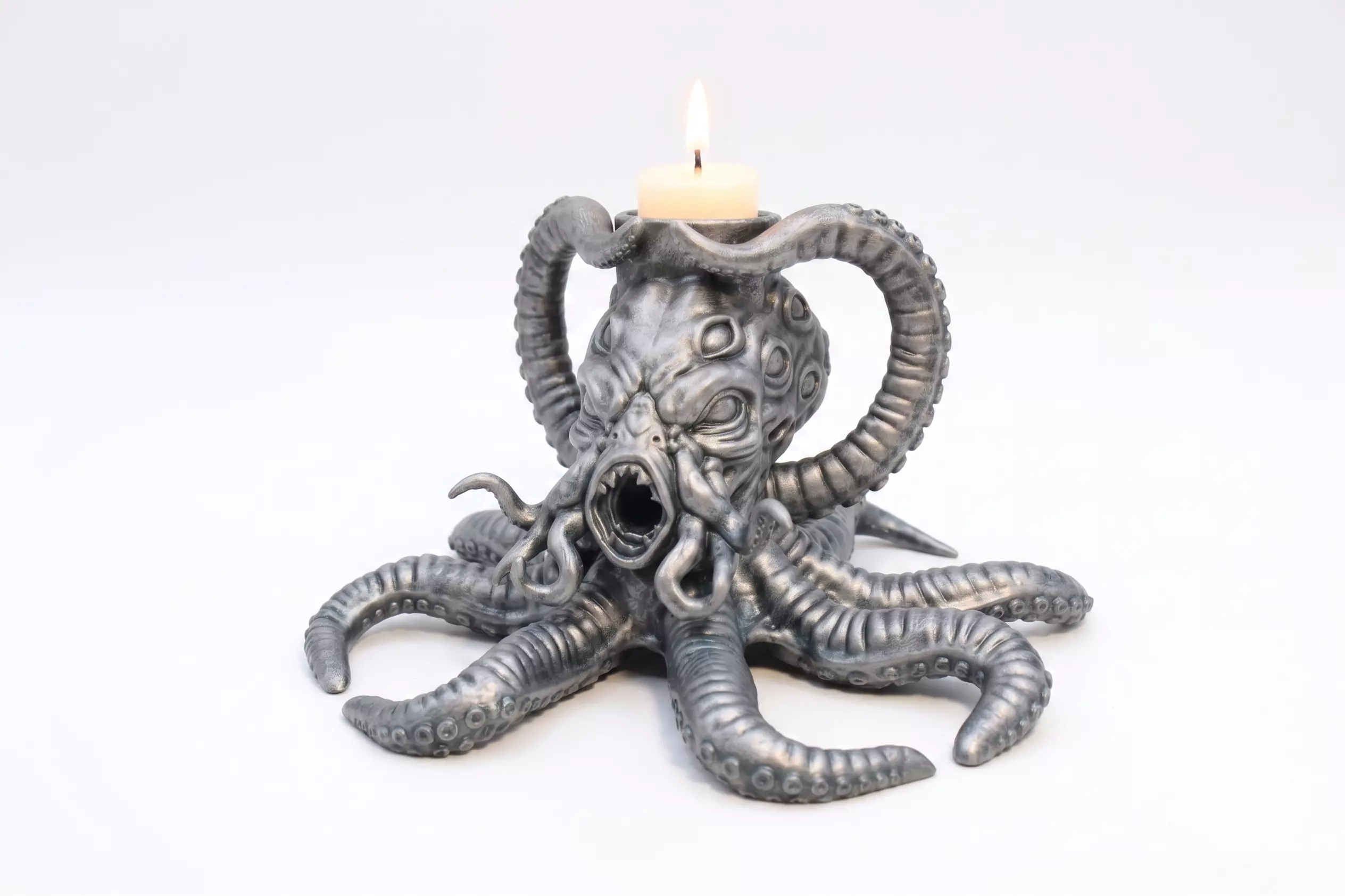 Alien octopus candle holder 3D print model