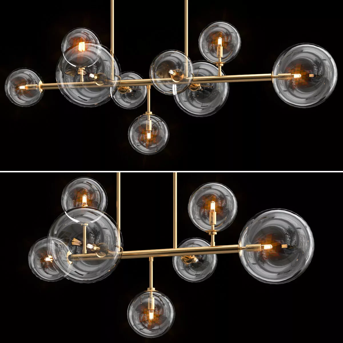 Delilah Linear Chandelier 3D model