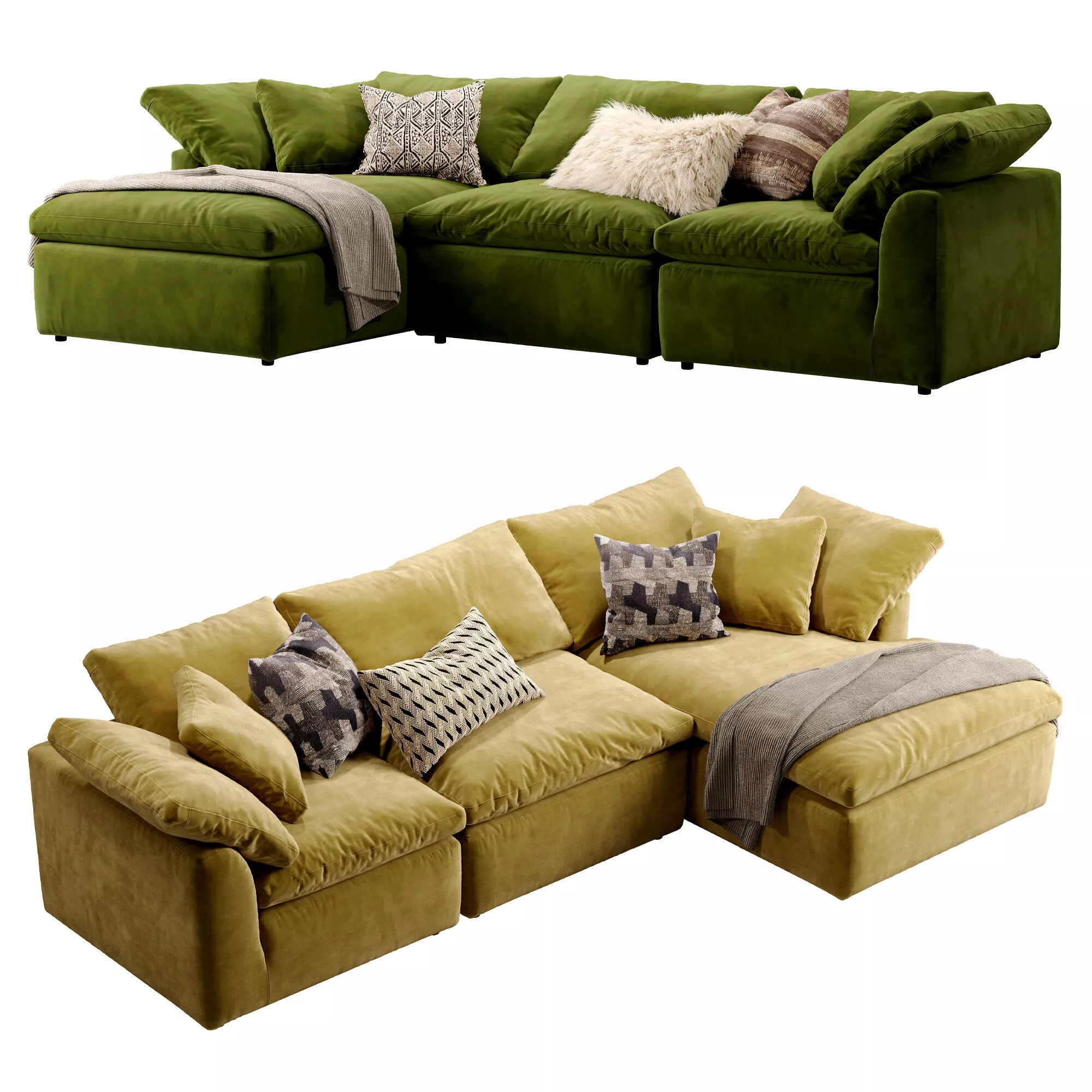 Cloud Modular Chaise Sectional 3D model