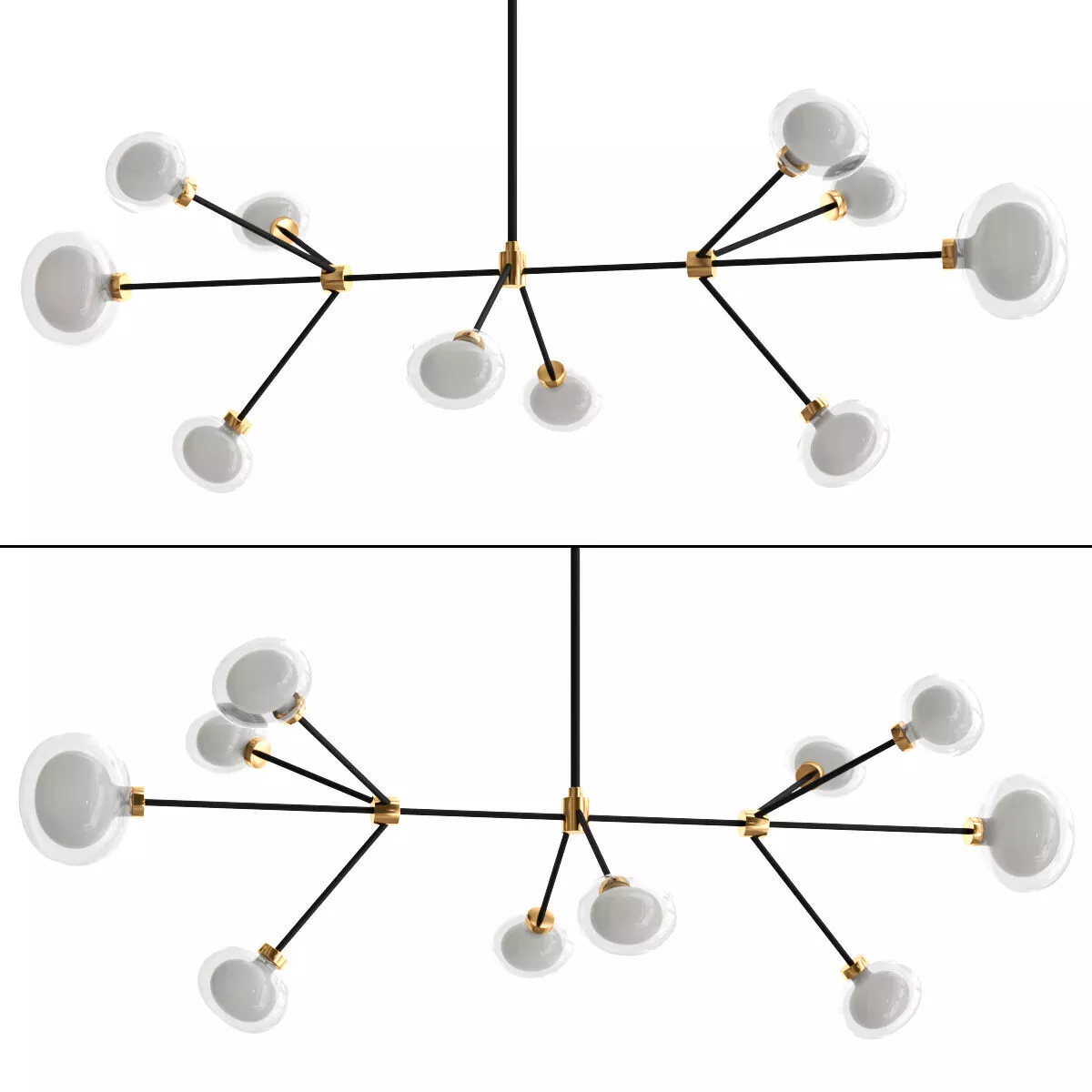 Nabila Linear Chandelier 3D model