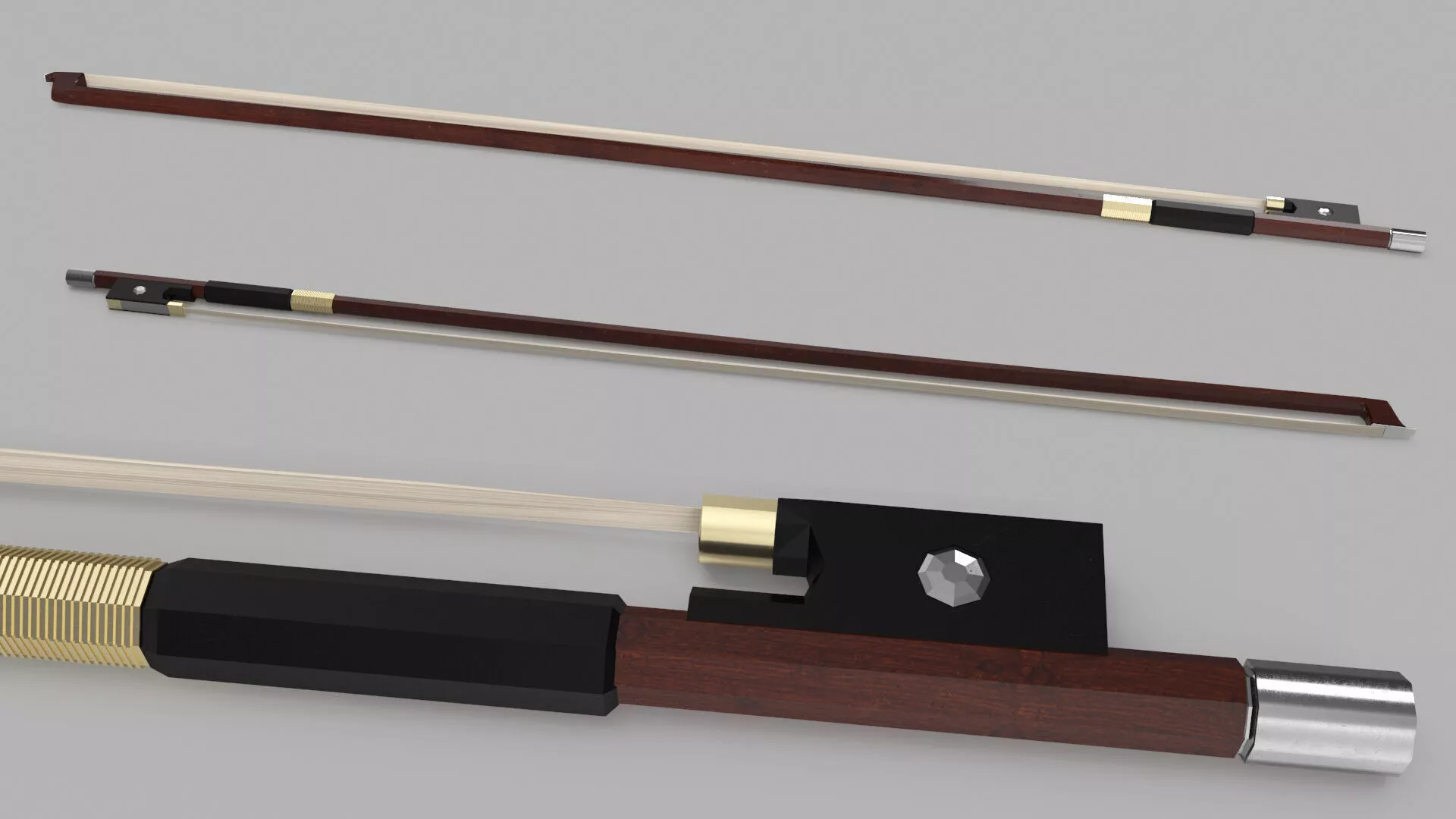 Classic Violin Bow 3D model