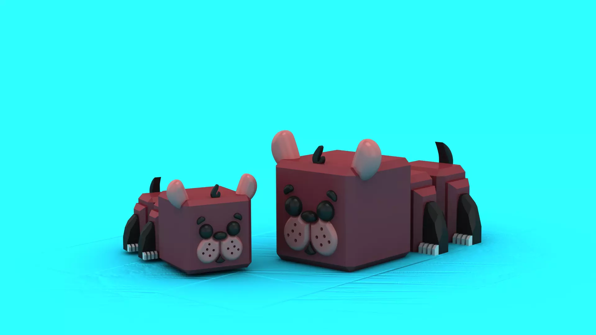 Cube Dog Flexi Toy 3D print model