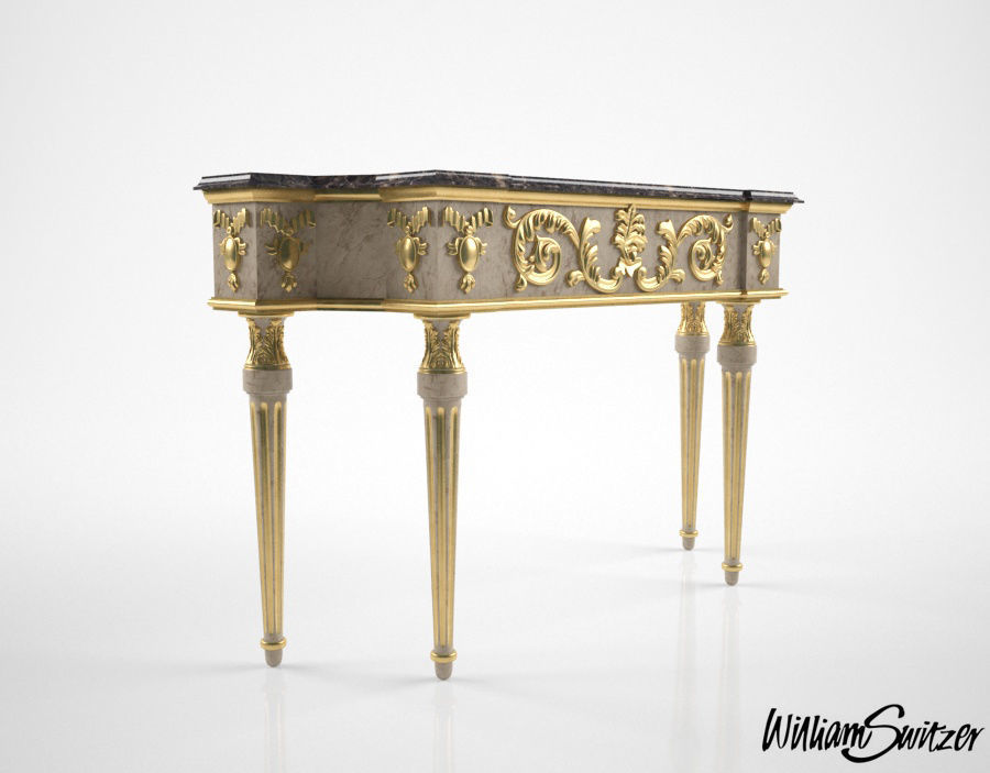 William Switzer Charles Pollock Fishman console 3D model_2