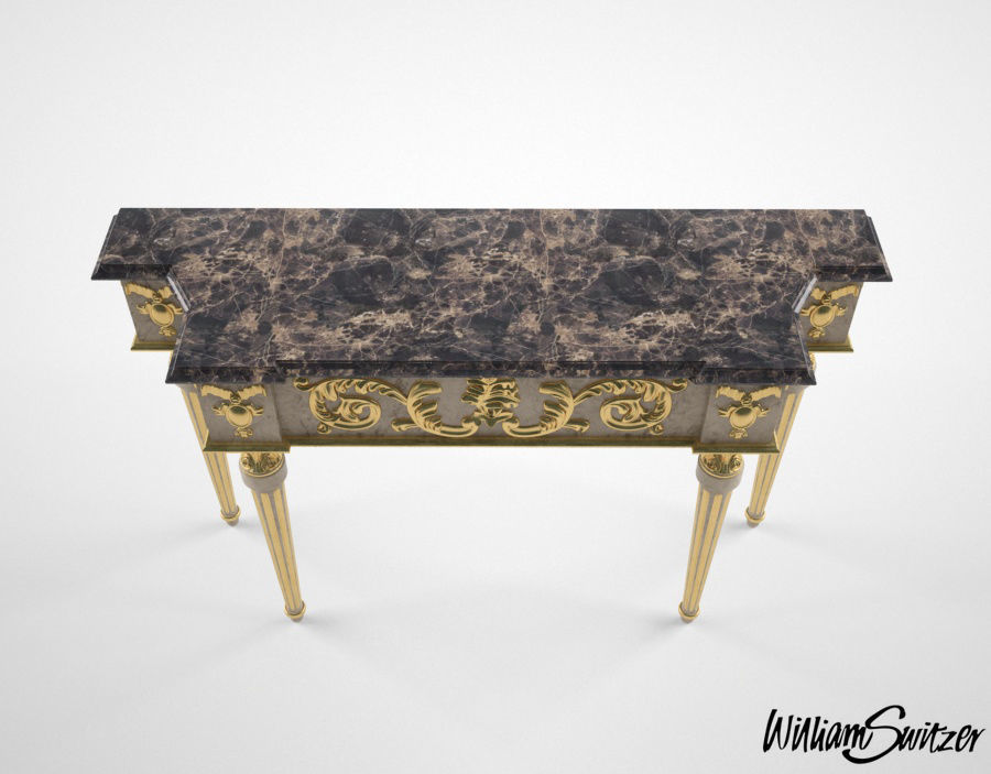 William Switzer Charles Pollock Fishman console 3D model_3