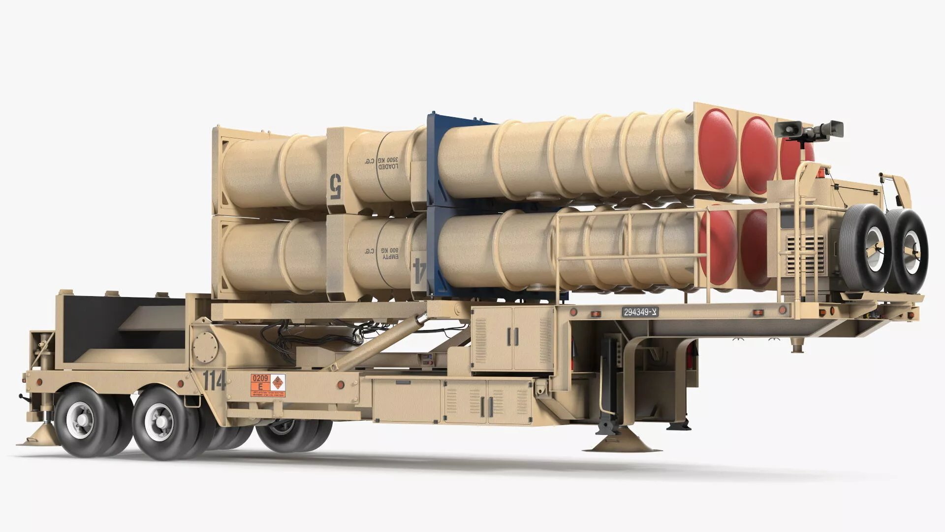 Israels Arrow-3 Missile Defense System Rigged 3D model