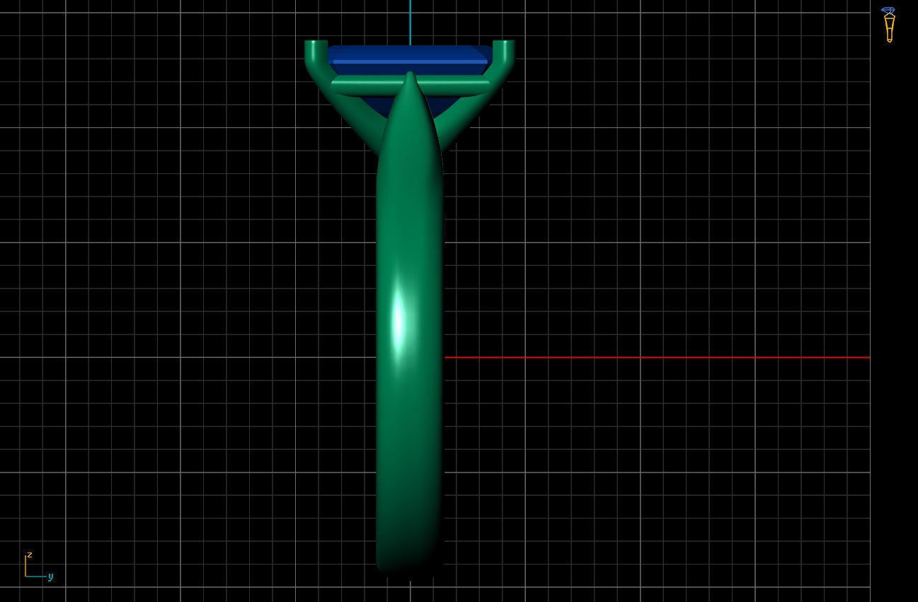 Ring emerald cut diamond engagement 3D print model_7