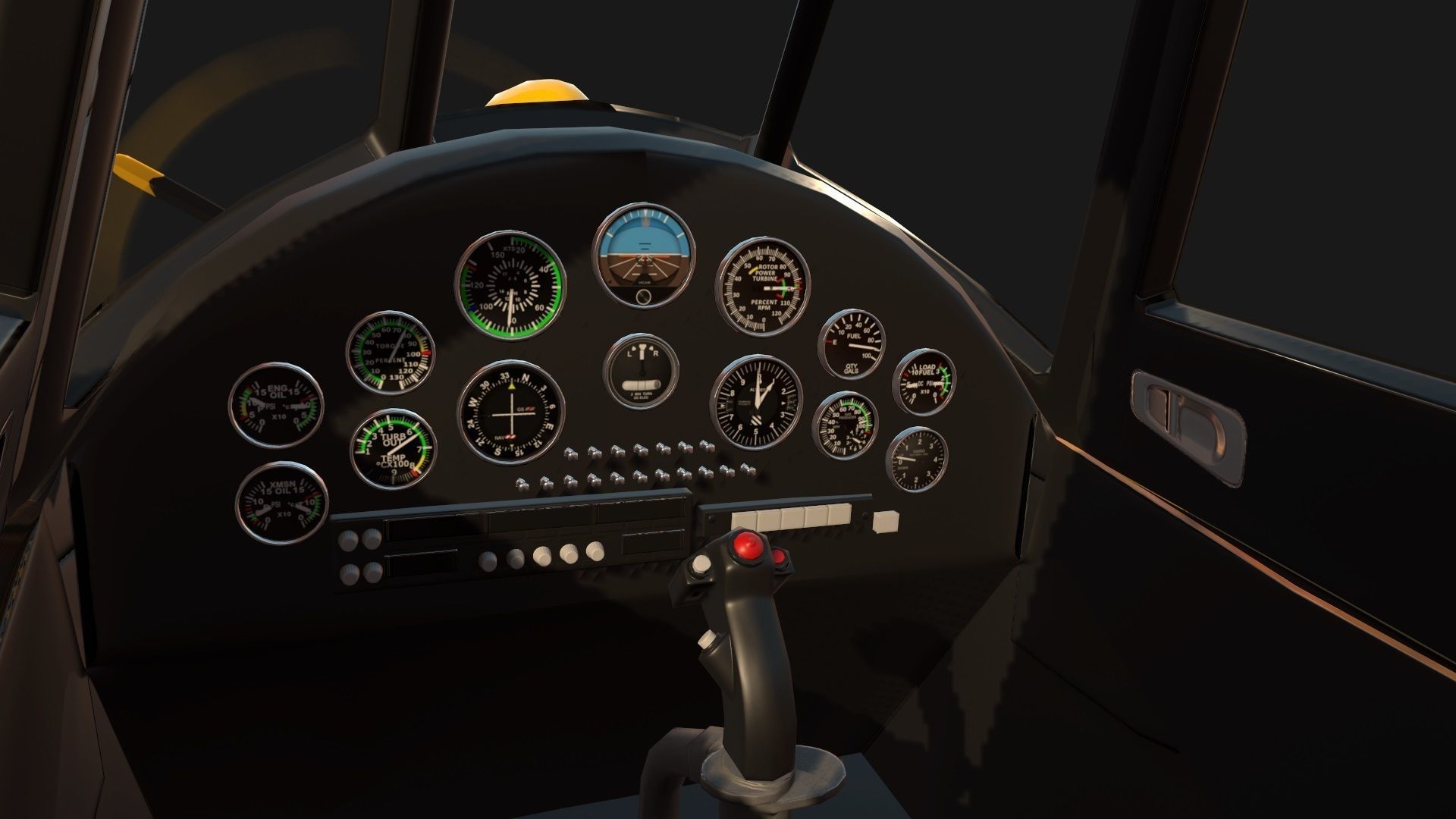 Low Poly PBR Crop Duster Low-poly 3D model_12