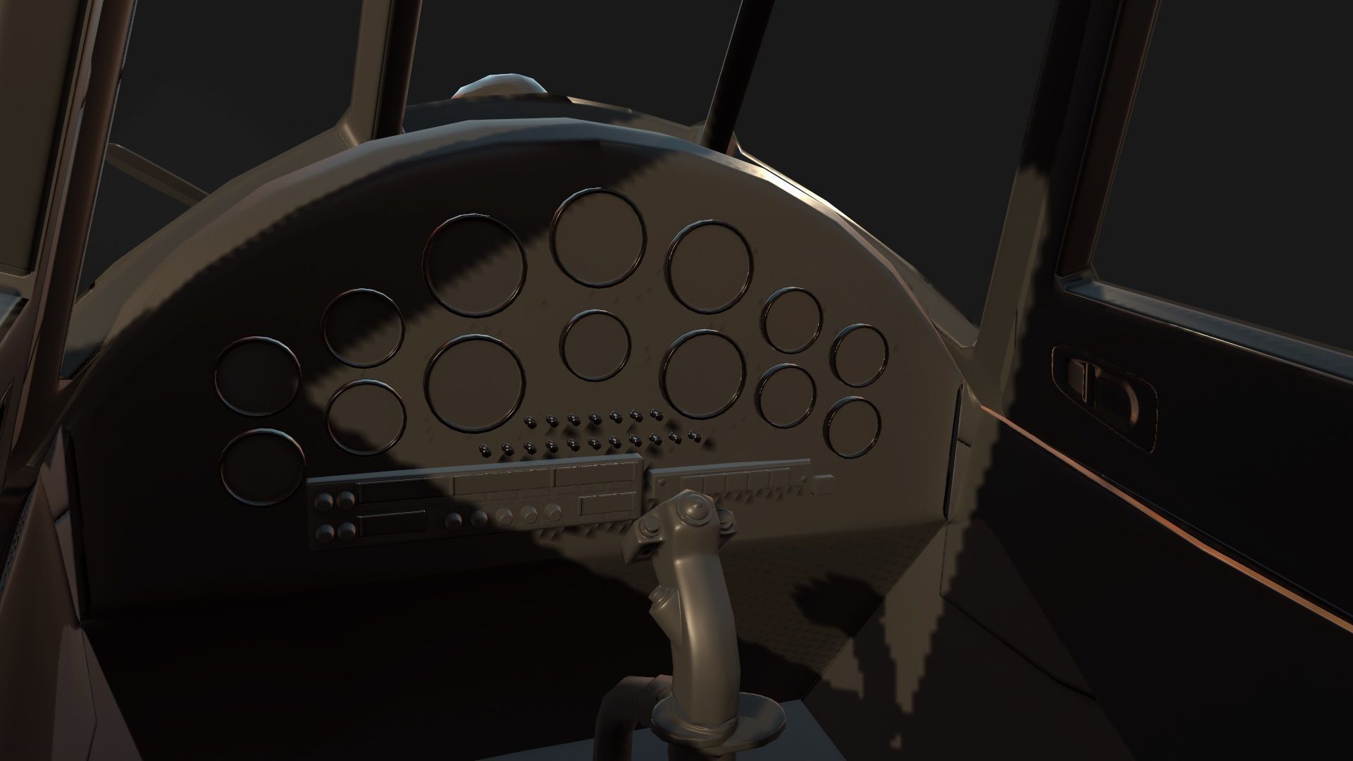 Low Poly PBR Crop Duster Low-poly 3D model_13