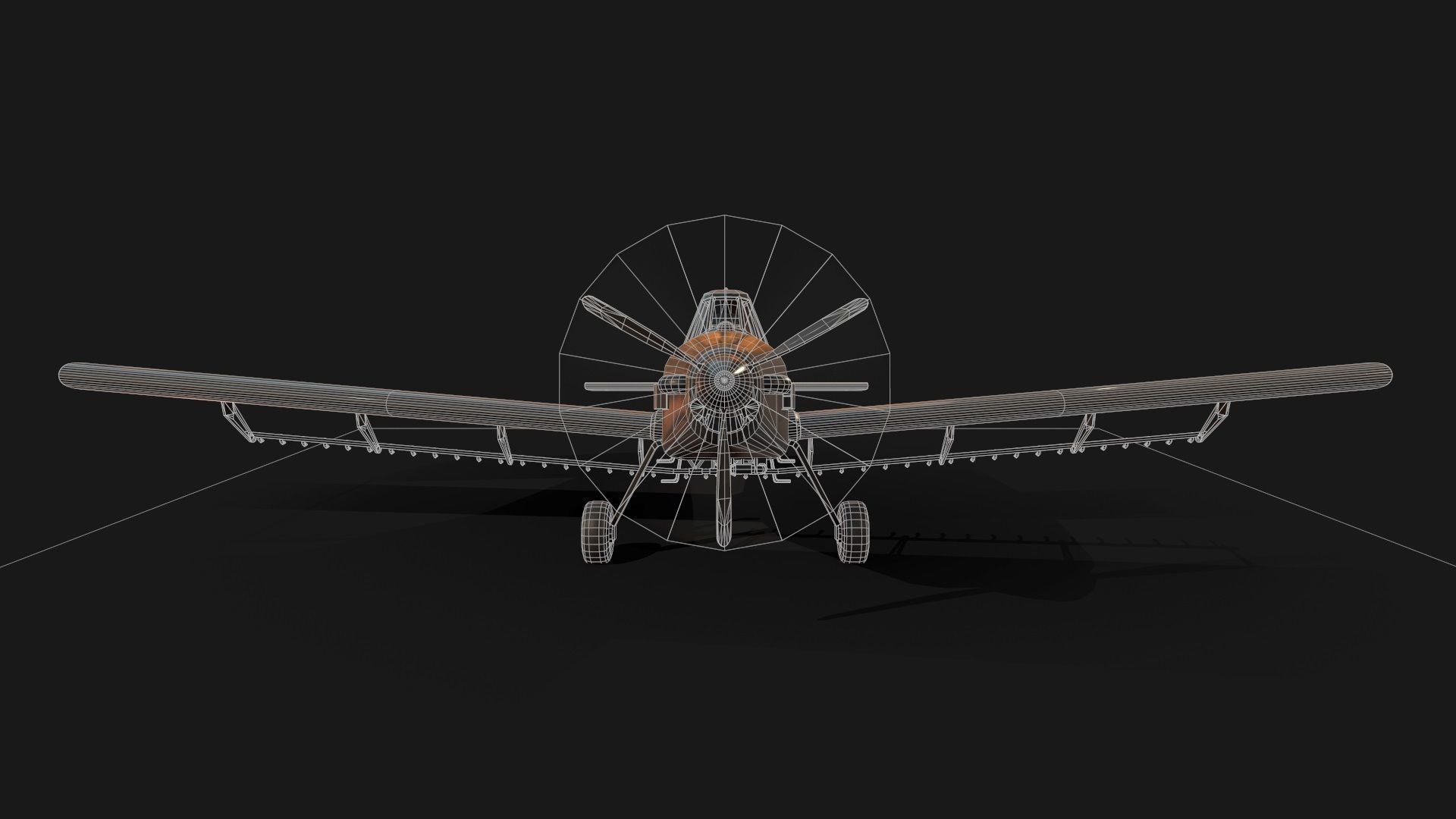 Low Poly PBR Crop Duster Low-poly 3D model_11
