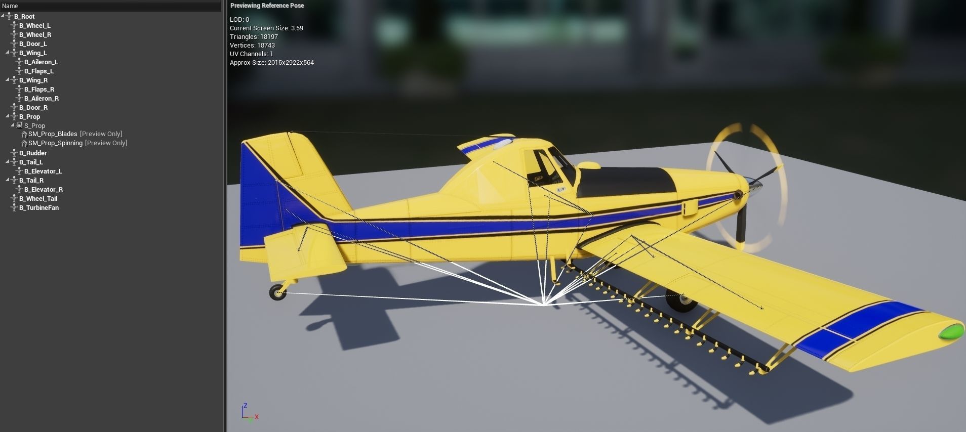 Low Poly PBR Crop Duster Low-poly 3D model_24