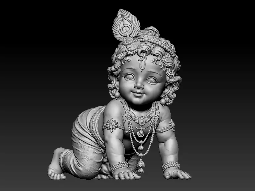 little krishna 3d printed model 3D print model