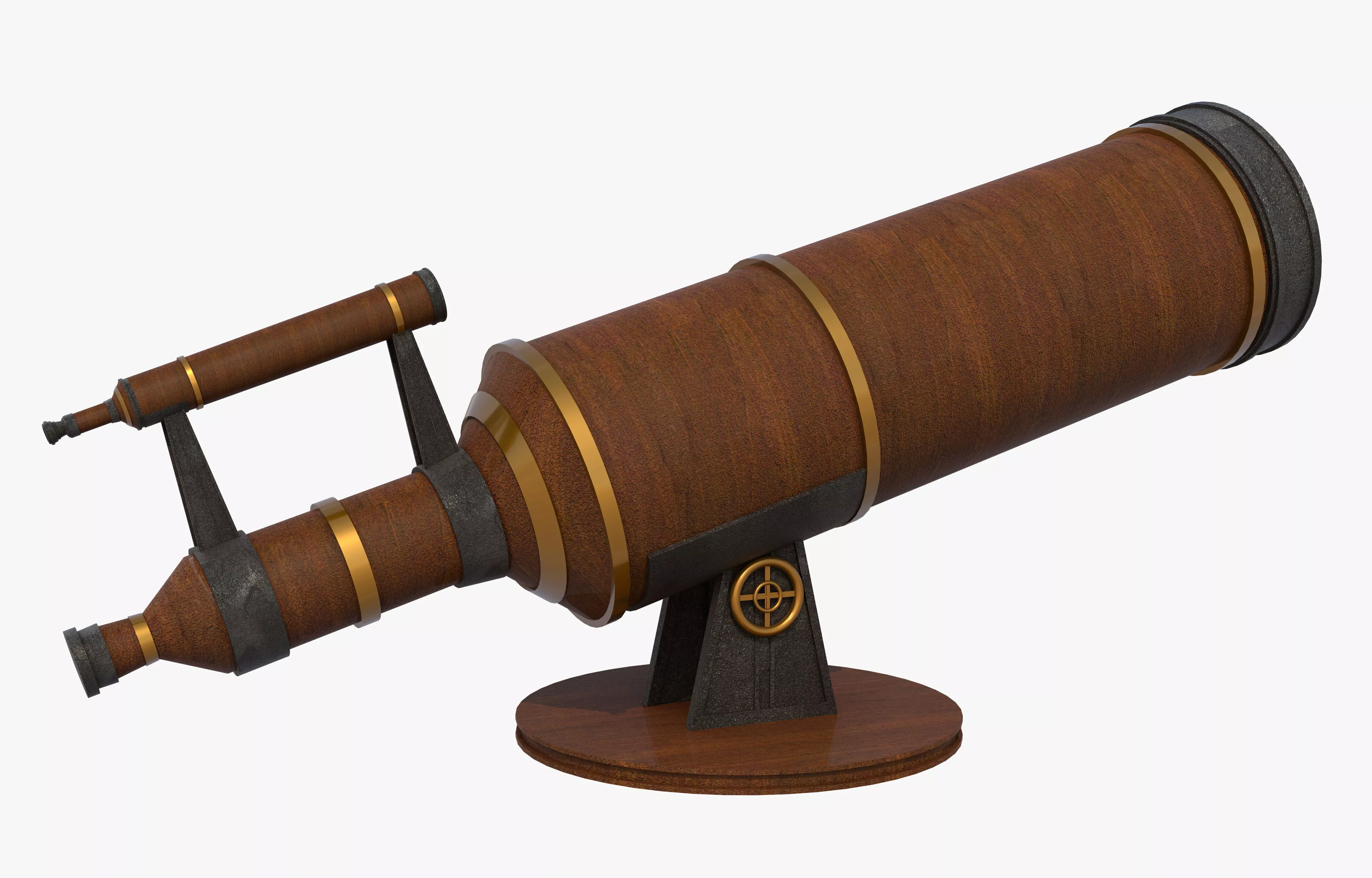 Antique Desk Telescope 3D model