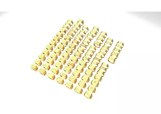 1000PLUS  Jewelry Paper Casting Ring Models Pack  STL