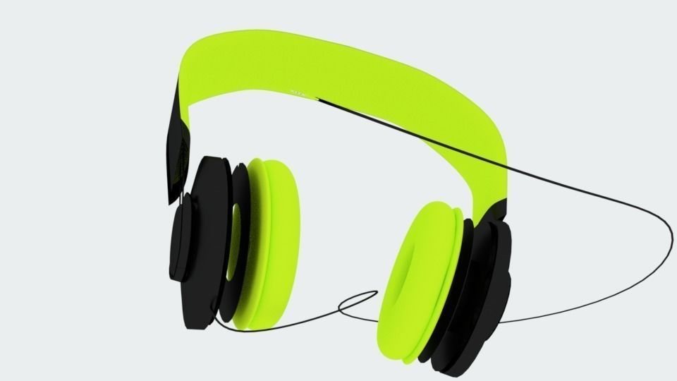 3D Headphone Model pair of headphones 3D model_1