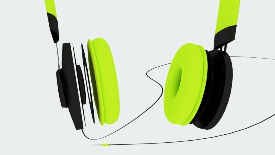 3D Headphone Model pair of headphones 3D model_7